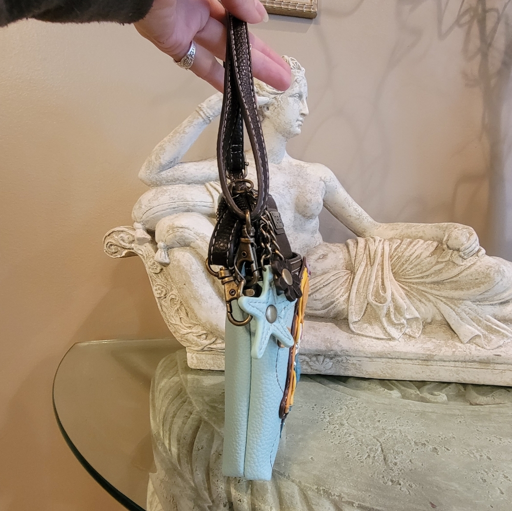 Chala Mermaid Convertable Crossbody cell phone wallet. Top D - Picture 6 of 10